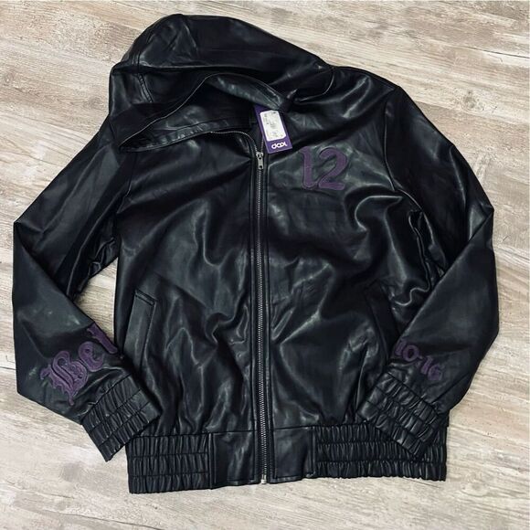 dcpl Vegan Leather Streetwear Jacket Black Men’s Size M - Picture 1 of 8